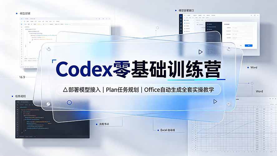 (19481期)Codex零基础训练营:部署模型接入|Plan任务规划|Office自动生成全套实操教学-优优云网创