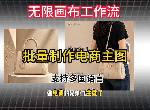 无限画布工作流搭建教程，一键电商主图批量制作，批量下载，支持多国语言-优优云网创