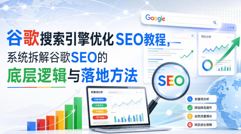 小白新君SEO·谷歌搜索引擎优化SEO教程，系统拆解谷歌SEO的底层逻辑与落地方法（部分更新2026）-优优云网创