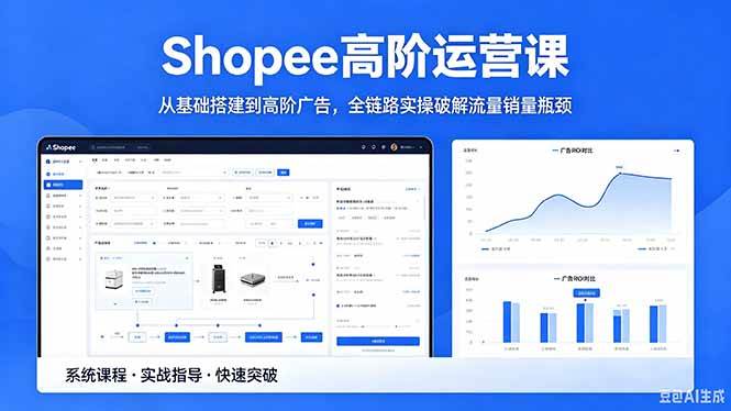 （18499期）Shopee高阶运营课-2026年5月更新，从基础搭建到高阶广告，全链路实操破解流量销量瓶颈-优优云网创