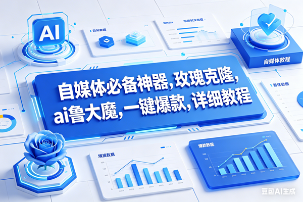 （17964期）玫瑰克隆工具，鲁大魔ai软件，自媒体的神器，一键爆款，50多个功能的详细教程。-优优云网创