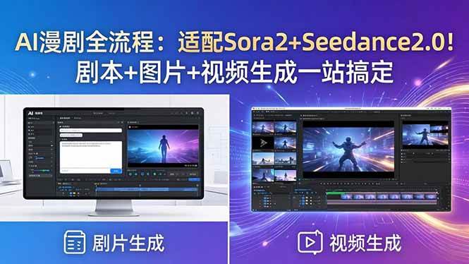 （18400期）AI漫剧全流程：适配Sora2+Seedance2.0！剧本+图片+视频生成一站搞定-优优云网创