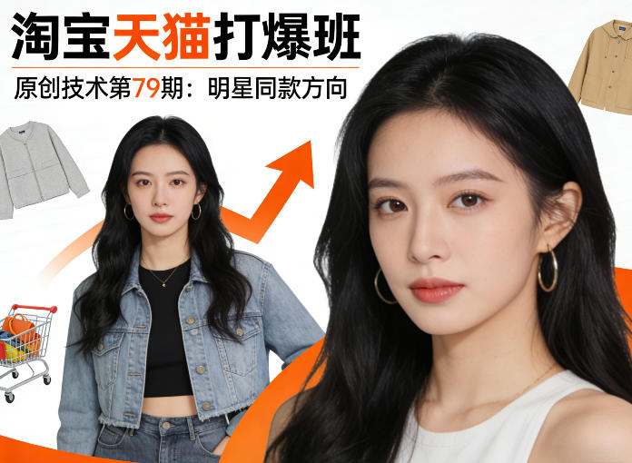 《淘宝天猫打爆班》原创技术第79期：明星同款方向-优优云网创