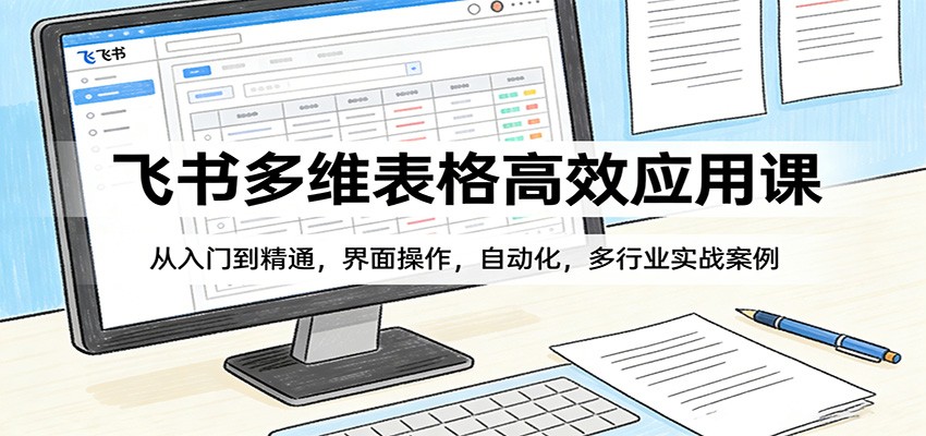 飞书多维表格高效应用课：从入门到精通，界面操作，自动化，多行业实战案例-优优云网创