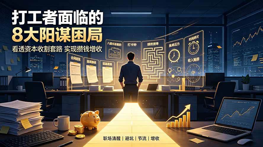 (19448期)付费文章:打工者面临的8大阳谋困局,看透资本收割套路实现攒钱增收-优优云网创