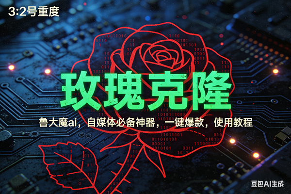 （17206期）玫瑰克隆神器，ai鲁大魔，自媒体必备工具，一键爆款神器，详细教程。-优优云网创
