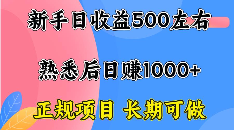 （15978期）一台电脑，前期日收益300-500，熟练后日入1000左右-优优云网创