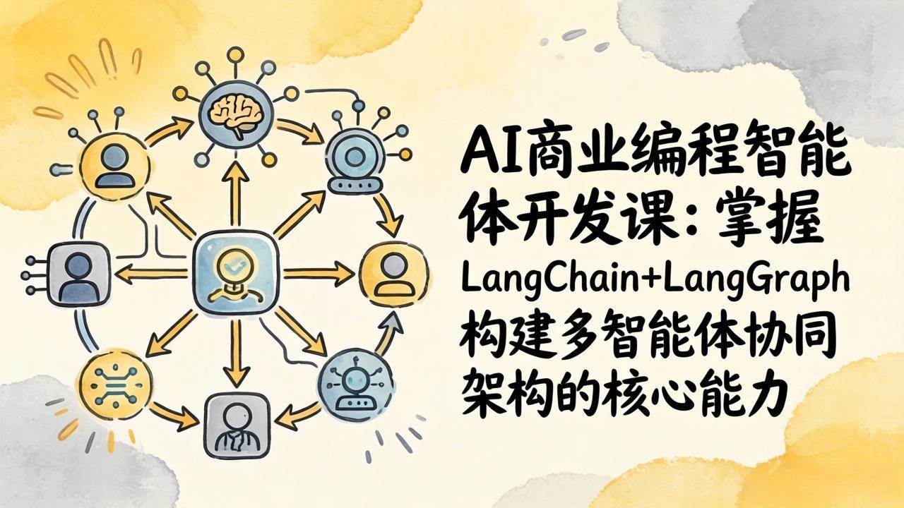 （17608期）AI商业编程智能体开发课：掌握LangChain+LangGraph构建多智能体协同架构的核心能力-优优云网创