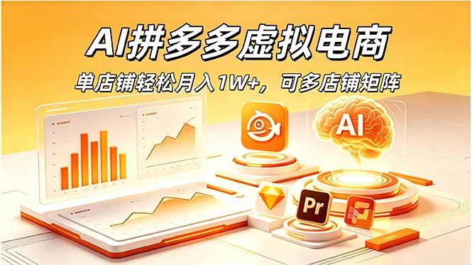 （18987期）AI拼多多虚拟电商，单店铺轻松月入1W+，可多店铺矩阵-优优云网创