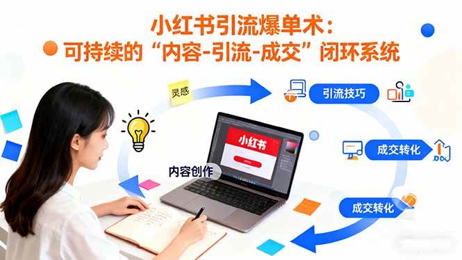 （16362期）小红书引流爆单术：构建一套低成本 可持续的“内容-引流-成交”闭环系统-优优云网创
