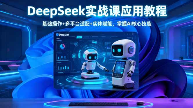 （16391期）DeepSeek实战课应用教程、基础操作+多平台适配+实体赋能，掌握AI核心技能-优优云网创