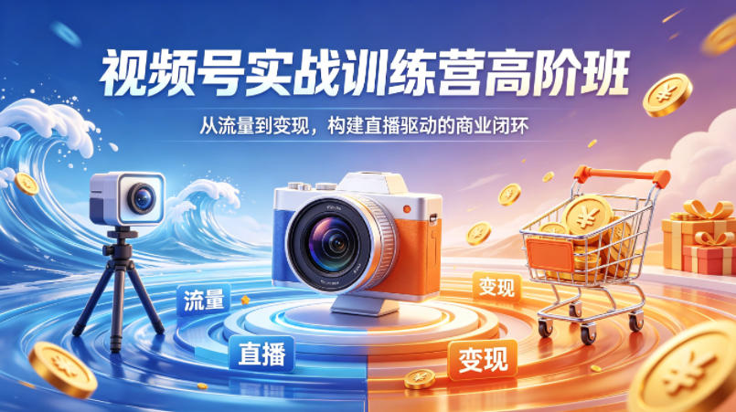 视频号实战训练营高阶班，从流量到变现，构建直播驱动的商业闭环（26年4月）-优优云网创