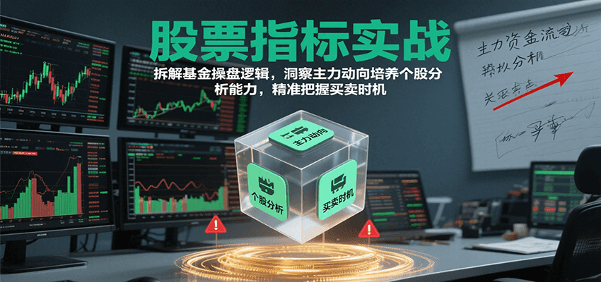 股票指标实战，拆解基金操盘逻辑，洞察主力动向培养个股分析能力，精准把握买卖时机-优优云网创
