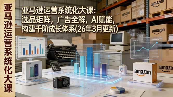 （17622期）亚马逊运营系统化大课：选品矩阵，广告全解，AI赋能，构建千阶成长体系(26年3月更新)-优优云网创