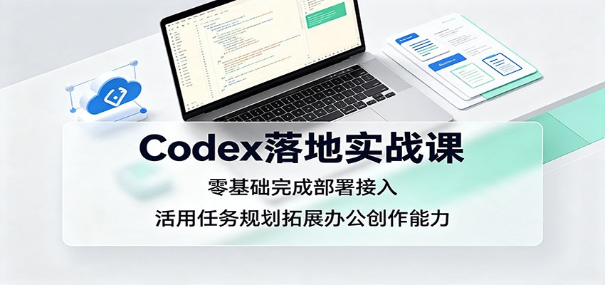 Codex落地实战课：零基础完成部署接入，活用任务规划拓展办公创作能力-优优云网创