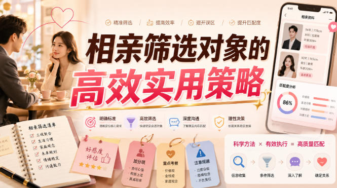 付费文章：相亲筛选对象的高效实用策略-优优云网创