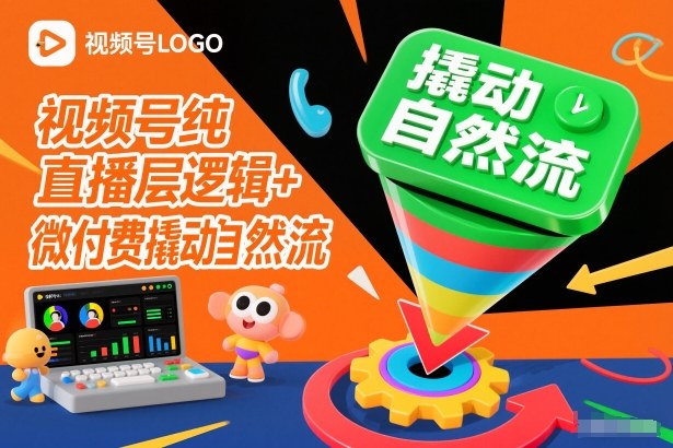 视频号纯直播底层逻辑+微付费撬动自然流-优优云网创