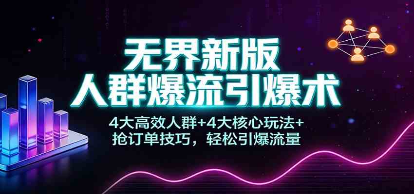 无界新版人群爆流引爆术:4大高效人群+4大核心玩法+抢订单技巧,轻松引爆流量-优优云网创