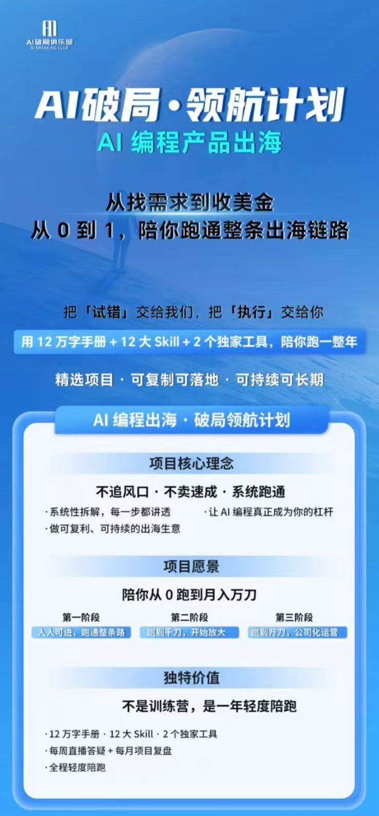 （20015期）AI编程产品出海领航计划-更新：12万字手册+12大Skill+2个独家工具，从找需求到上线收美金跑通全链路
