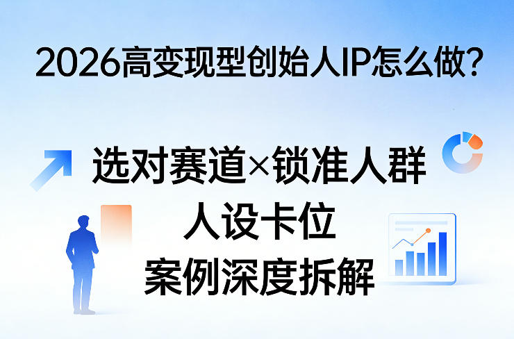 2026高变现型创始人IP怎么做？选对赛道×锁准人群×人设卡位×案例深度拆解-优优云网创