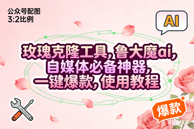 (16859期)玫瑰克隆,鲁大魔ai,自媒体必备神器,一键爆款工具,详细使用教程-优优云网创
