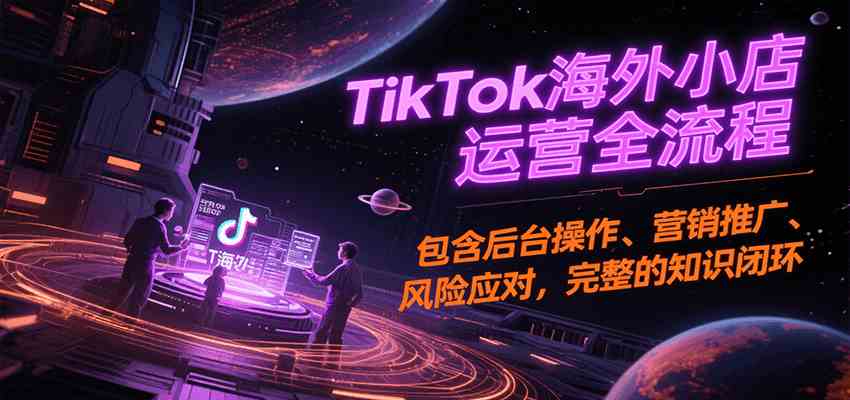 TikTok海外小店运营全流程，包含后台操作、营销推广、风险应对，完整的知识闭环-优优云网创