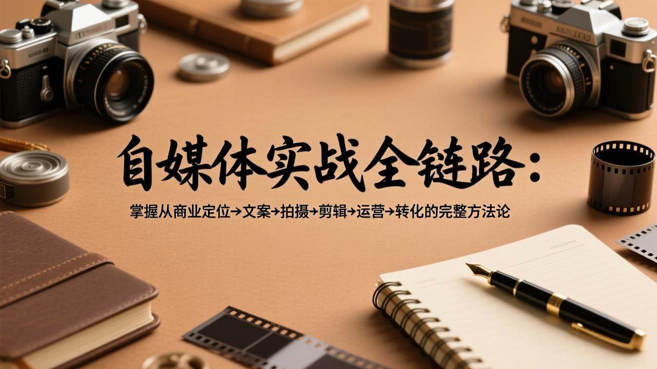 （17586期）自媒体实战全链路：掌握从商业定位→文案→拍摄→剪辑→运营→转化的完整方法论-优优云网创