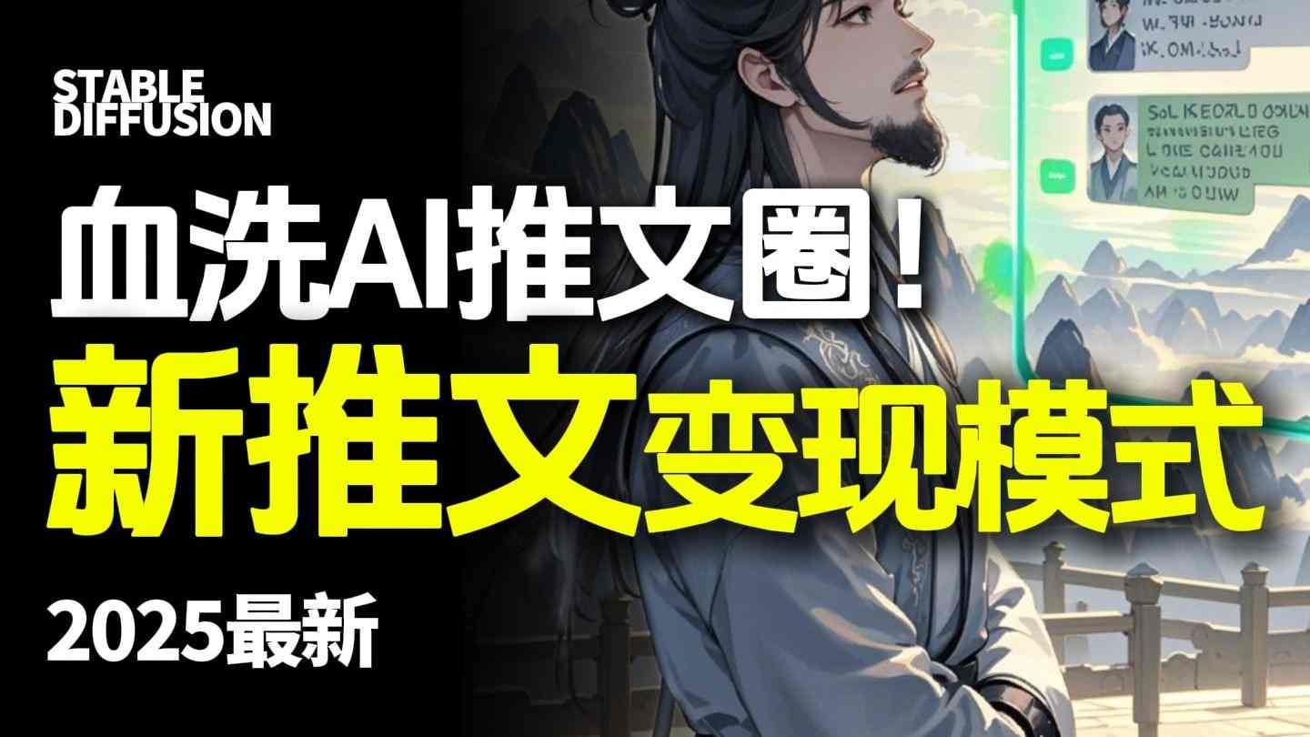 最新AI动态电影漫画小说推文，全流程实操教学，小白也能月入1W+-优优云网创