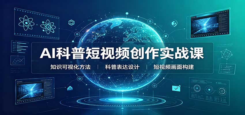 AI科普短视频创作实战课：配套要点文档，文案与视频提示词模板教学-优优云网创