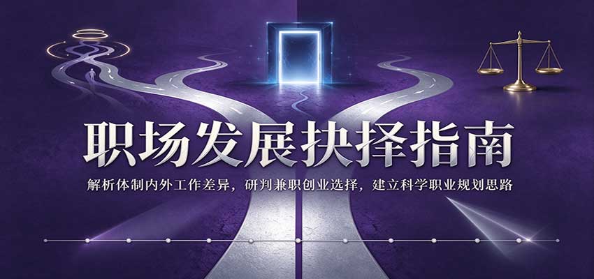 职场发展抉择指南：解析体制内外工作差异，研判兼职创业选择，建立科学职业规划思路-优优云网创