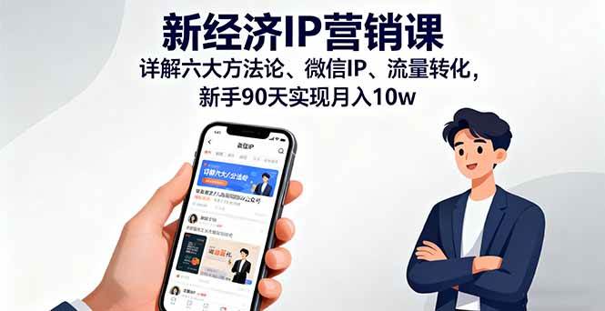 （16194期）新经济IP营销课：详解六大方法论、微信IP、流量转化，新手90天实现月入10w-优优云网创
