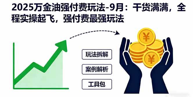 （16202期）2025万金油强付费玩法-9月：干货满满，全程实操起飞，强付费最强玩法-优优云网创