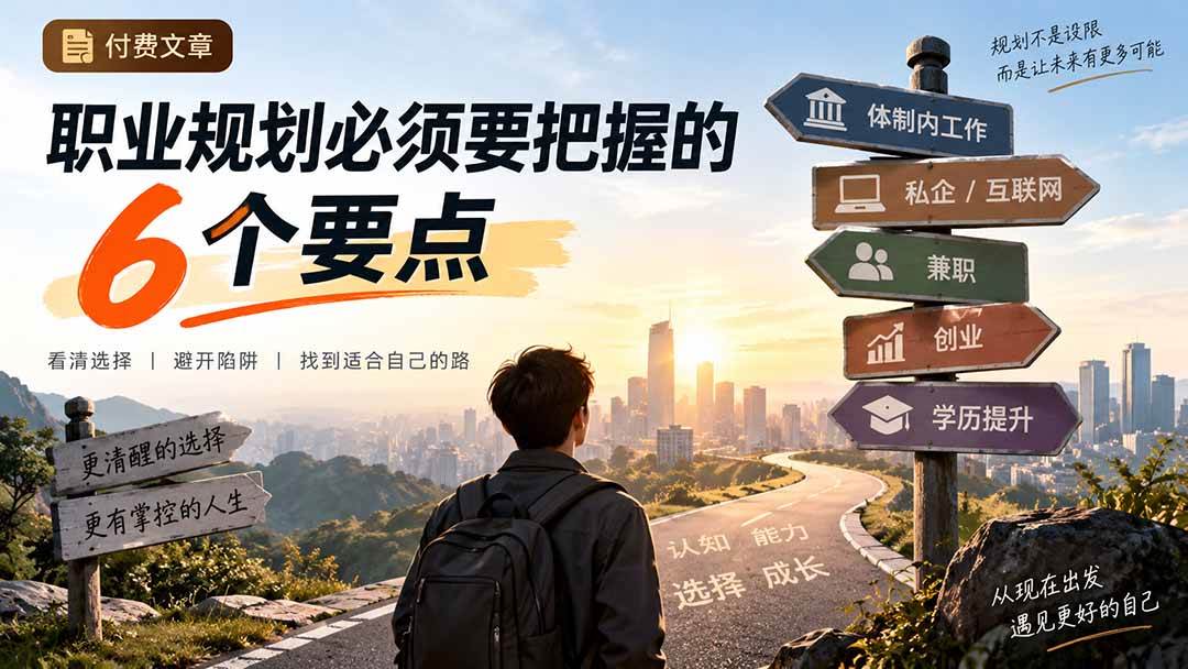 （20422期）付费文章：职业规划必须要把握的6个要点-优优云网创