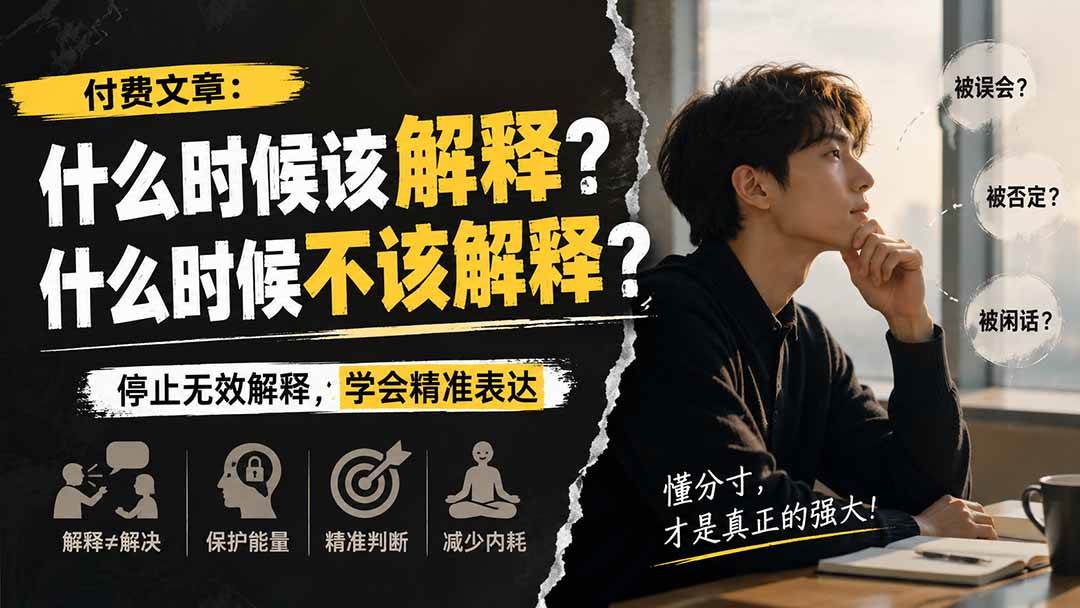 （20223期）付费文章：什么时候该解释？什么时候不该解释？-优优云网创