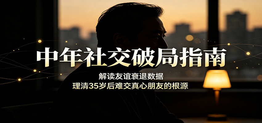中年社交破局指南：解读友谊衰退数据，理清35岁后难交真心朋友的根源-优优云网创