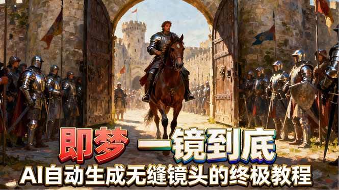 （18241期）即梦AI一镜到底终极教程，智能补帧+运镜技巧，AI自动生成无缝丝滑长镜头高效出片-优优云网创