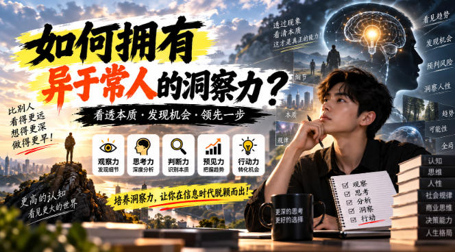 某公众号付费文章：如何拥有异于常人的洞察力？-优优云网创