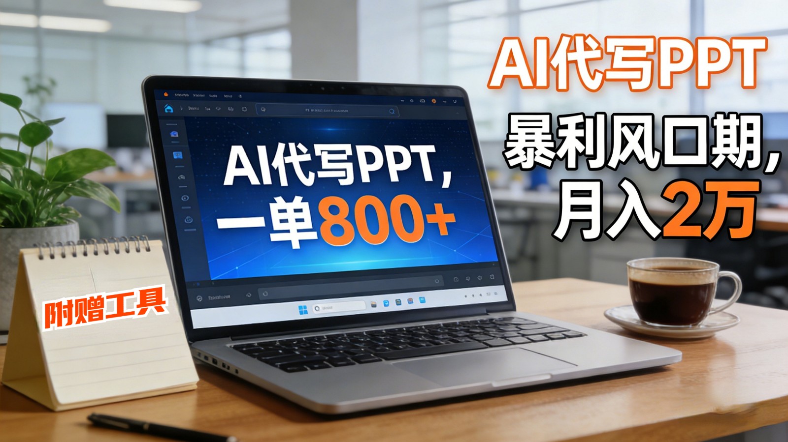 AI 代写做 PPT!一单狂赚 800+,风口期月入 2 万(工具 + 提示词直接送)-优优云网创