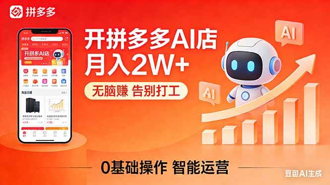 （17947期）开一家拼多多AI店，月入2W+，无脑赚，告别打工，附SOP手册-优优云网创