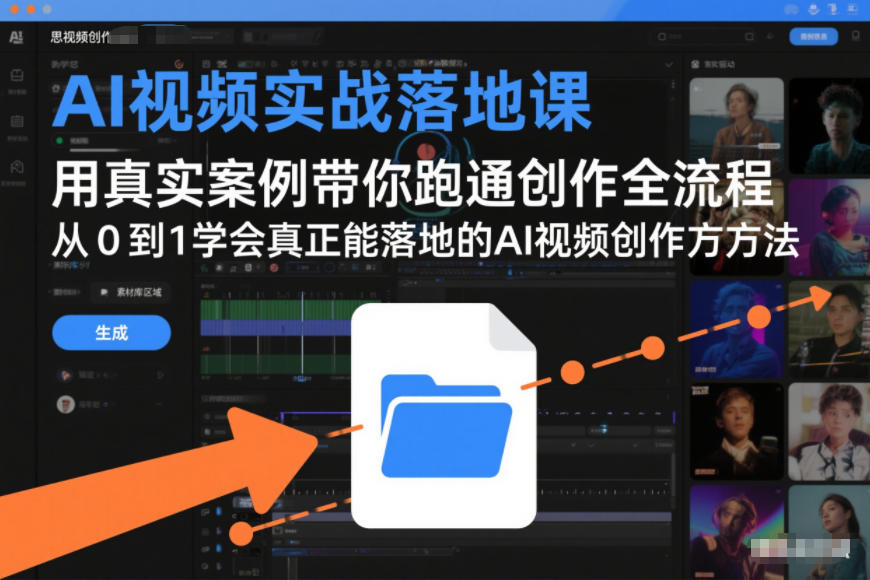 AI视频实战落地课,用真实案例带你跑通创作全流程,从0到1学会真正能落地的AI视频创作方法-优优云网创