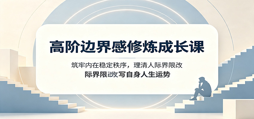 高阶边界感修炼成长课：筑牢内在稳定秩序，理清人际界限改写自身人生运势-优优云网创