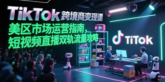 （15344期）TikTok跨境电商变现课，美区市场运营指南，短视频直播双轨流量攻略-优优云网创