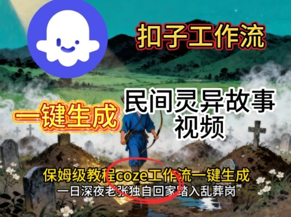 Coze扣子工作流一键生成民间灵异故事视频，保姆级教程搭建教学-优优云网创