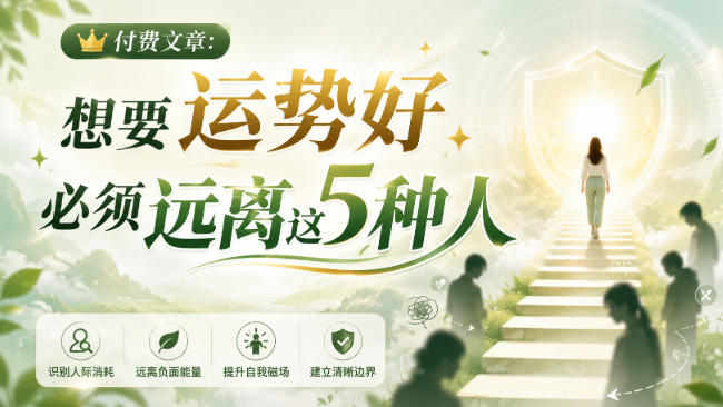 付费文章：想要运势好，必须远离这5种人-优优云网创