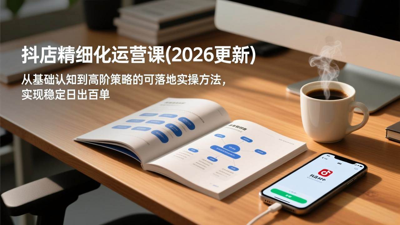 （18421期）抖店精细化运营课(更新5月)，从基础认知到高阶策略的可落地实操方法，实现稳定日出百单-优优云网创