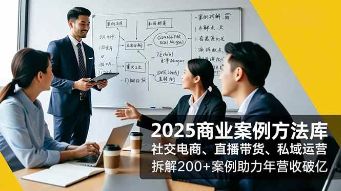 （16713期）2025商业案例方法库，社交电商、直播带货、私域运营，拆解200+案例助力年营收破亿-优优云网创