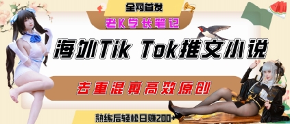 海外tiktok小说推文暴力项目,高停留率,高转化率,上手后一天搞顿饭钱不是问题-优优云网创
