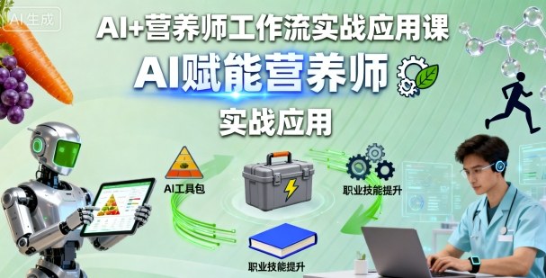 AI+营养师工作流实战应用课，AI赋能营养师-优优云网创