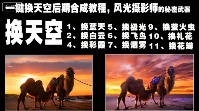 一键换天空后期合成教程，风光摄影师的秘密武器-优优云网创