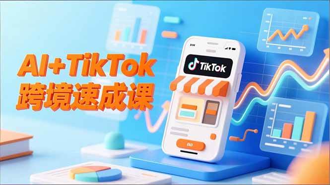 （16745期）AI+TikTok跨境速成课，智能翻译、店铺定位、流程拆解，7天高效上线运营-优优云网创